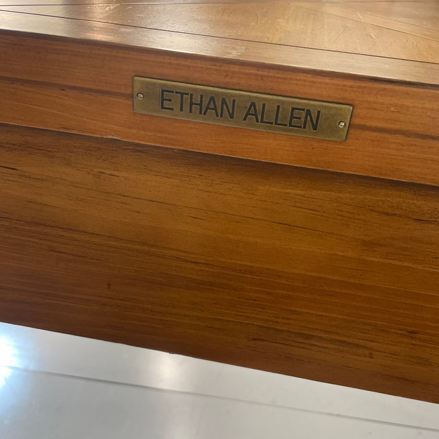 Pair of Ethan Allen Pine Consoles For Sale - Image 10 of 10