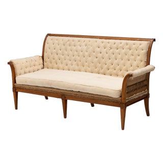 French Cherrywood Sofa, 1920s For Sale
