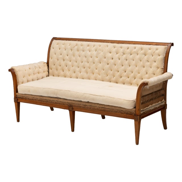 French Cherrywood Sofa, 1920s For Sale