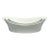 Contemporary Crate & Barrel White Porcelain Oval Oblong Boat Nesting Serving Bowls - 3 Pieces For Sale