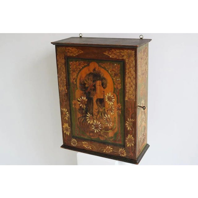 Brown French Art Nouveau Hanging Cabinet, 1900 For Sale - Image 8 of 12