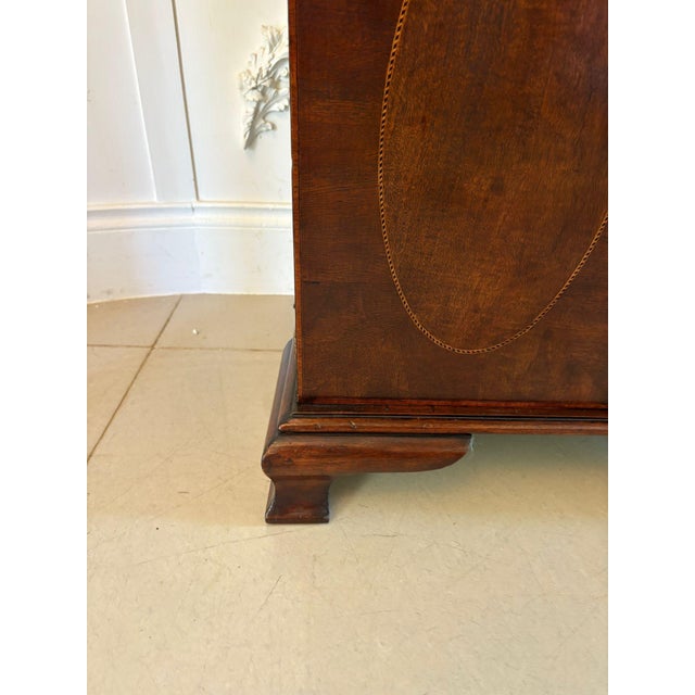 Antique Victorian Mahogany Inlaid Bookcase, 1880 For Sale - Image 14 of 18