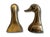 Metal Vintage Brass Mallard Duck Head Bookends – Horchow, Pair For Sale - Image 7 of 8