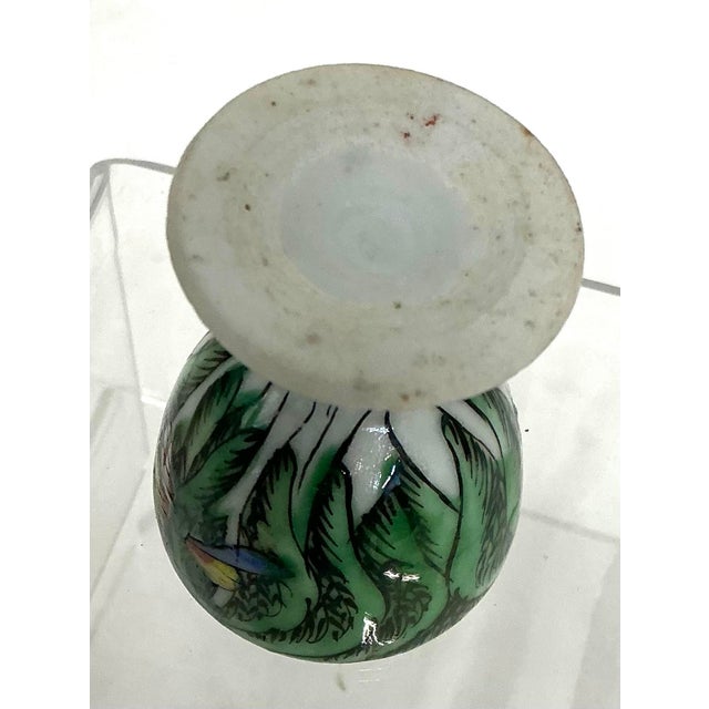 Ceramic Vintage Chinese Export “Boc Choy Leaf” Porcelain Egg Cup For Sale - Image 7 of 7