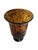 Brown Vintage Hand Blown Tortoiseshell Glass Hurricane Vase For Sale - Image 8 of 11