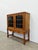 Authentic vintage Danish / Scandinavian Modern oak cabinet / sideboard with stained glass doors. This piece is in...