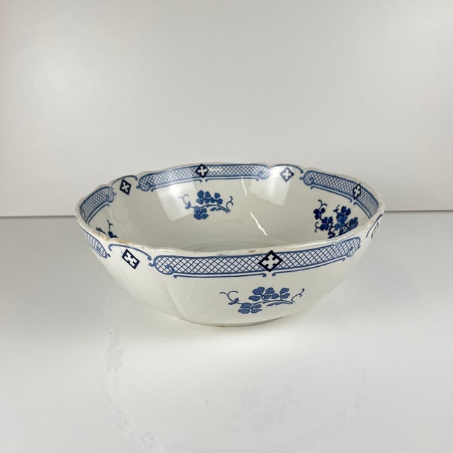 Terre De Fer Salad Bowl from KG Lunéville, 1890s For Sale - Image 4 of 14