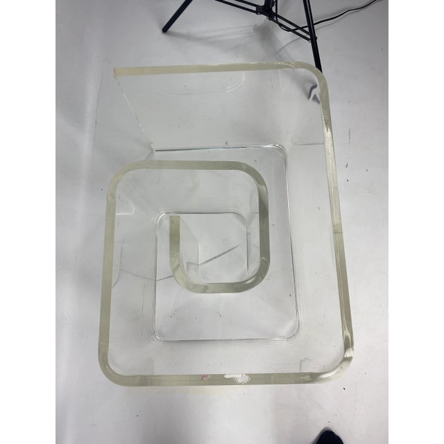 Mid-Century Thick Lucite Snail Coffee Table Base For Sale - Image 11 of 13