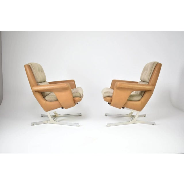 Raphael Raffel French Lounge Chairs Attributed to Raphaël Raffel for Apelbaum, 1970s For Sale - Image 4 of 13