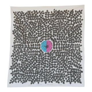 1958 Mid-Century Scandinavian Textile by Renowned Swedish Designer Viola Gråsten, Tapestry Tablecloth For Sale