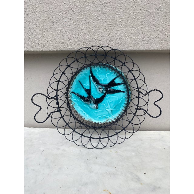 19th Century Choisy Le Roi Majolica Hen & Chicks Plate For Sale - Image 10 of 11