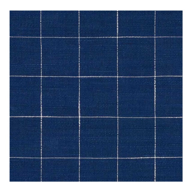 Schumacher Marietta Indigo 76770 Indoor Upholstery Fabric For Sale