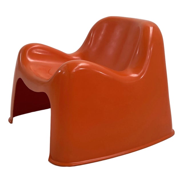 Orange Toga Chair by Sergio Mazza for Artemide, 1960s For Sale