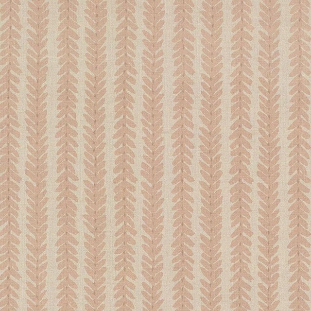 Rustic Sample - Schumacher X Veere Grenney Woodperry Fabric in Pink For Sale - Image 3 of 3
