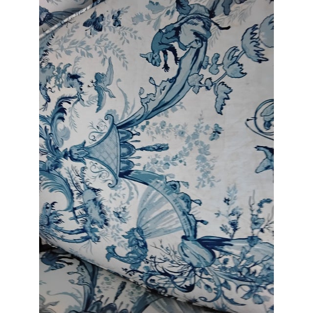 1980s Country French Chair and Ottoman For Sale - Image 12 of 14