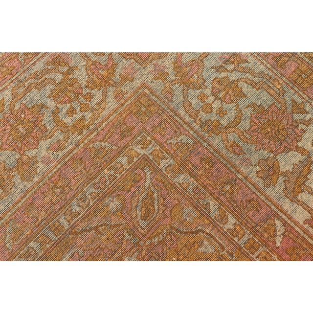Antique Indian Amritsar Rug in Acidic Yellow, Pink and Ivory With Medallion For Sale - Image 14 of 14