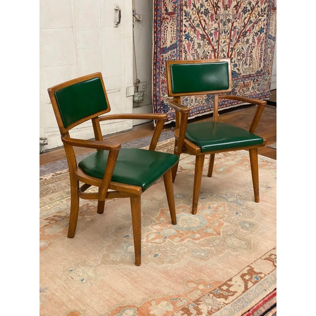1950s Mid-Century Changeback Boling Chair Co. Walnut Armchairs - a Pair For Sale - Image 12 of 12