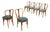 Beech Dining Chairs, 1960s, Set of 6 For Sale