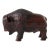 Vintage Hand Carved Iron Wood American Buffalo / Bison Sculpture For Sale