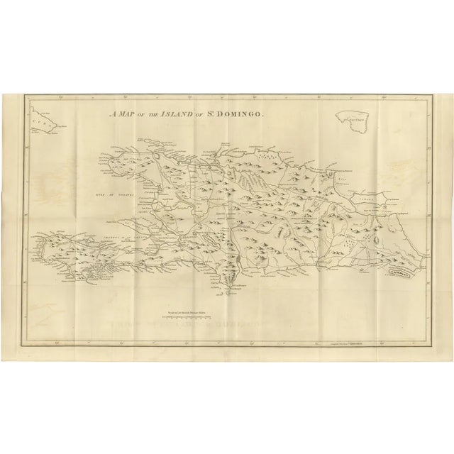 Map of Saint Domingue, Haiti and Dominican Republic, 1793 For Sale