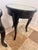 Ralph Lauren Pair of Vintage Black Lacquer Round Side Tables With Beveled Mirrored Tops, Ralph Lauren Mayfair Style For Sale - Image 4 of 12