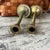 Brass Pair of Vintage Brass Tapered Candlestick Holders Twisted Stem Design For Sale - Image 8 of 9