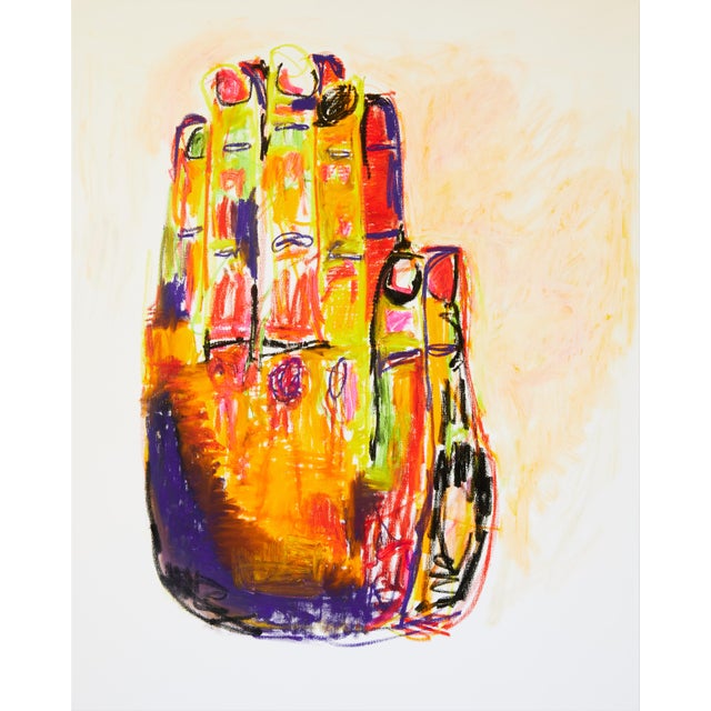 "Hands Pressing" - Large Figurative Oil Painting by Simon Findlay For Sale