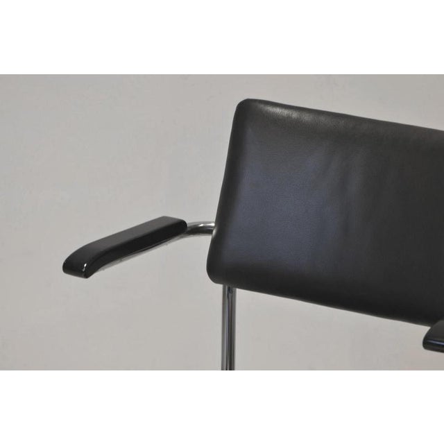 Desk Chair with Chrome-Plated Steel Tube by Factory Design, 1950 For Sale - Image 11 of 15