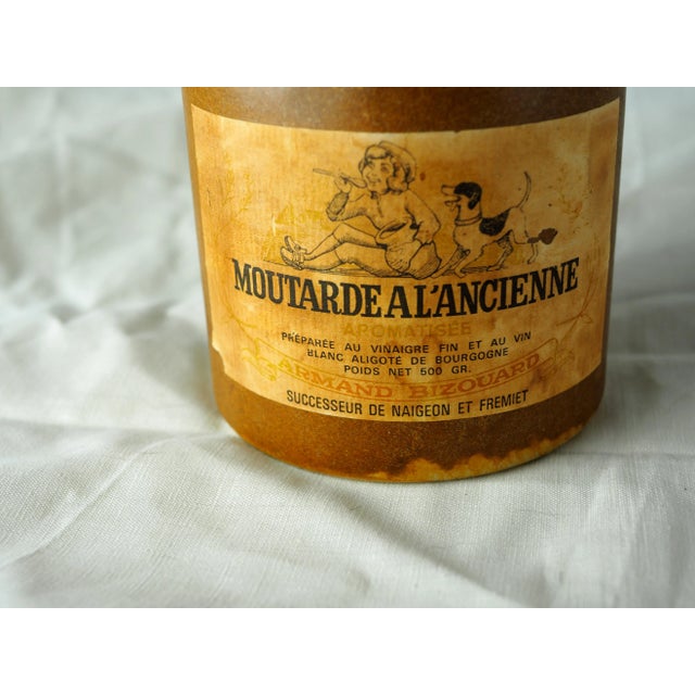 Postmodern 1950s Vintage French Mustard Stoneware Pot For Sale - Image 3 of 11