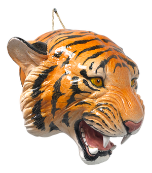 Italian Tigerhead Terracotta Wallpiece, 1960s