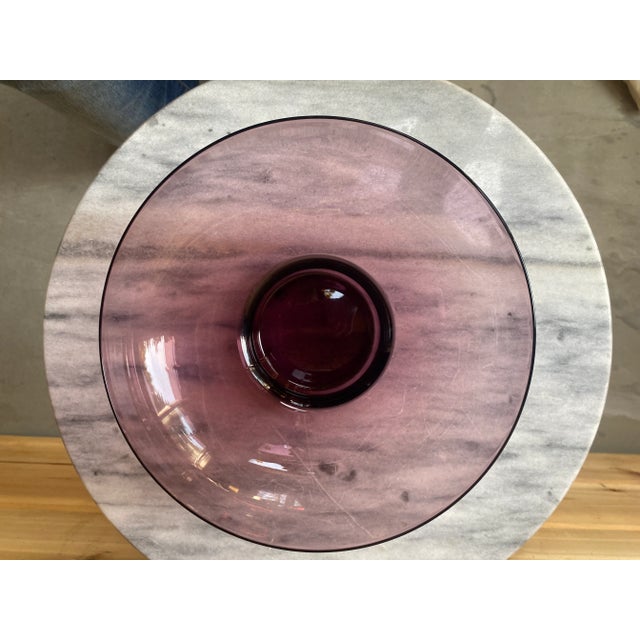 Mid-Century Modern Mid-Century Modern Amethyst Glass Bowl For Sale - Image 3 of 6
