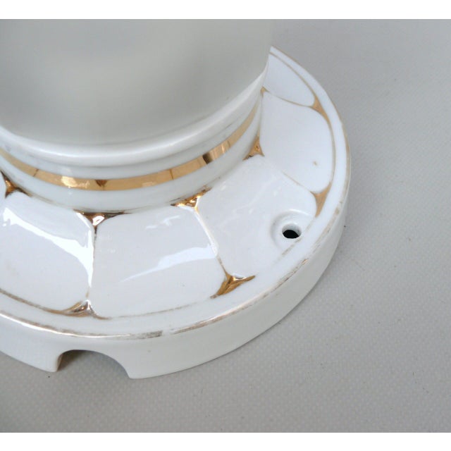 Art Nouveau Style Ceiling Light in Porcelain and Frosted Glass by Brunnquell, 1890s For Sale - Image 12 of 16