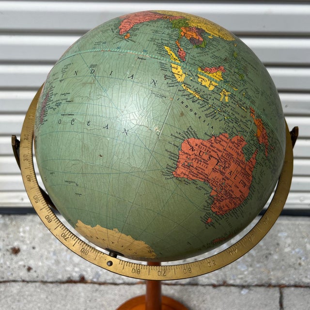 Replogle 1950s Mid-Century Modern Standing Globe For Sale - Image 17 of 17