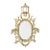 Chinese Chippendale Oval Mirror, Bleached Wood Finish For Sale