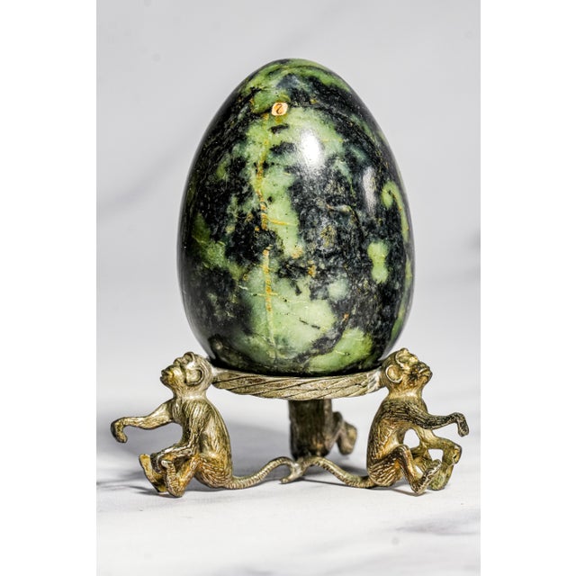 A charming and highly decorative pair of antique polished stone specimen eggs, these attractive natural stone carvings...