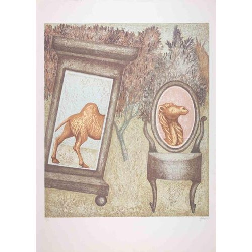 Contemporary Enrico Benaglia, Themel, Lithograph, 1990s For Sale - Image 3 of 3