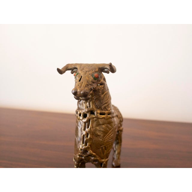 1970s 1970s Brutalist Brass Bull by Pal Kepenyes For Sale - Image 5 of 9