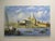 view of gondola ride in old Venice, merchants, oil on canvas is signed by Harris. Research indicates, Harris Name is on...