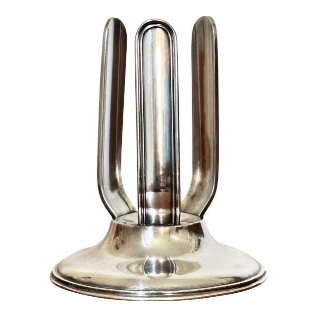 1920s Rare Hotel Silver Caddy Torpedo Soda Bottle Holder, Mid-Day Club For Sale