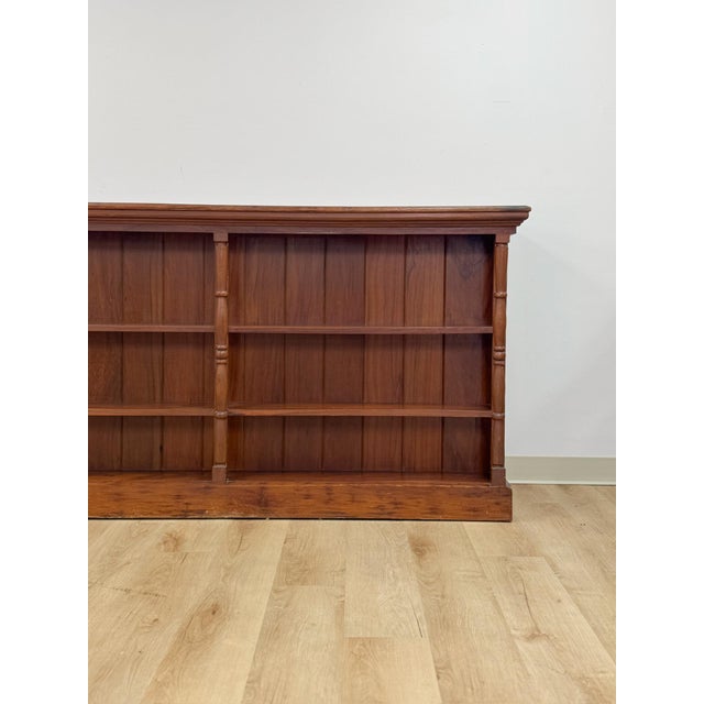 Brown Mid 20th Century 1 of 1 Handmade Burlwood MCM Double Sided Shelf Room Divider For Sale - Image 8 of 14
