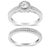 Immerse yourself in the sheer elegance of this bridal set, beautifully crafted from rhodium-plated .925 sterling silver...