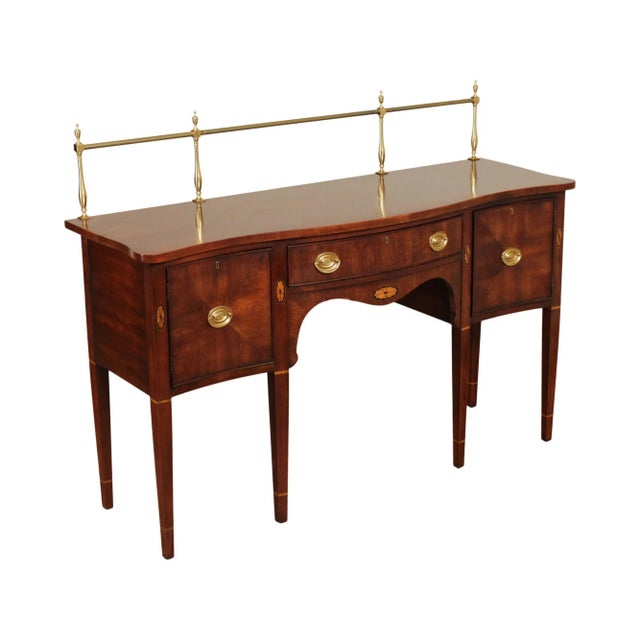 1980s Statton Hepplewhite Style Cherry 'Centennial' Serpentine Sideboard For Sale - Image 13 of 13