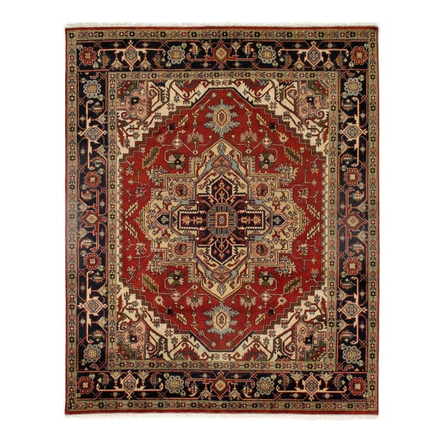 2020s Fine Hand Knotted Persian Serapi Design For Sale