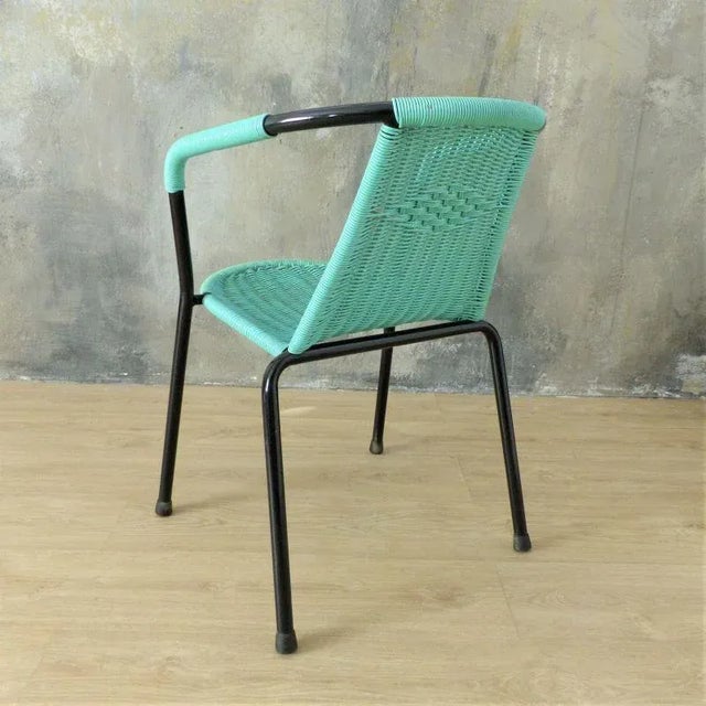 Vintage Green Bench & Chairs, 1960s, Set of 3 For Sale - Image 6 of 18