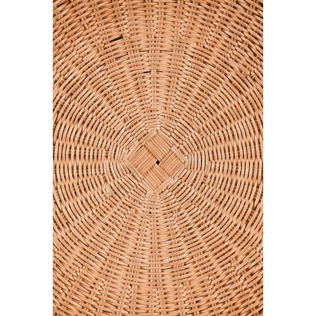 Eero Aarnio Scandinavian Modern Stool in Rattan attributed to Eero Aarnio, 1960s For Sale - Image 4 of 5