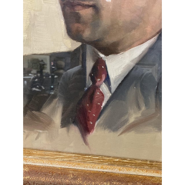 Aimé Van Belleghe, Portrait of René Brondel, 1920s, Oil on Canvas, Framed For Sale - Image 18 of 18