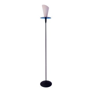 Italian Murano Glass Torchiere Floor Lamp For Sale
