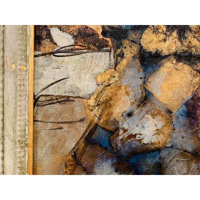 Andrea Stella "Tales of Millers" Gold Leaf Oil Mixed Media Painting, Figurative, Italian Contemporary Art, 2010 For Sale - Image 4 of 11
