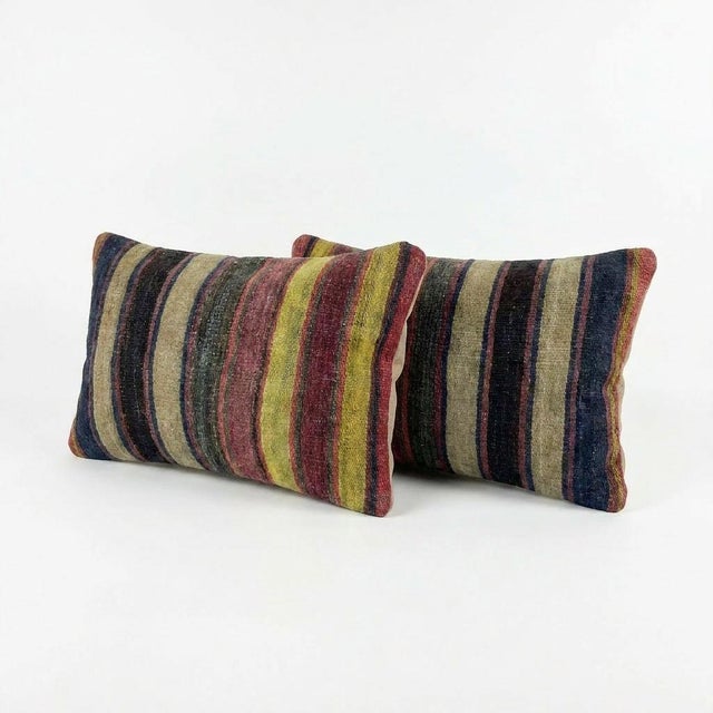 This beautiful 16'' X 24'' pillow cover set was made from authentic Turkish Kilim pieces. Bright colors of wool adorn the...