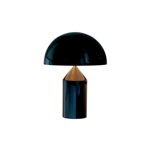 Large and Medium Black Atollo Table Lamps by Vico Magistretti for Oluce, Set of 2 For Sale - Image 3 of 7